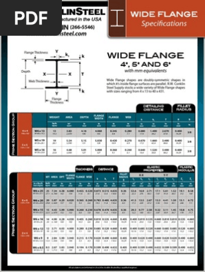 Steel Beam Dimensions and Specifications | PDF | Steel