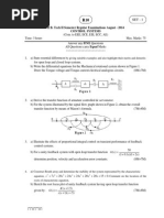 II B. Tech II Semester II B. Tech II Semester Regular Examinations August - 2014 Control Systems 2014