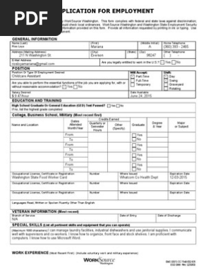 6 generic job application