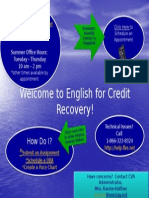 English For Credit Recovery Announcement