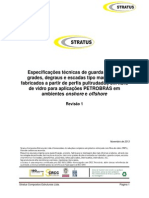 Especificações técnicas de guarda corpos, grades e escadas em fibra de vidro para aplicações PETROBRÁS