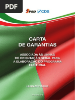 Carta de Garantias da Coligação PSD/CDS-PP