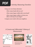 History of Measurement