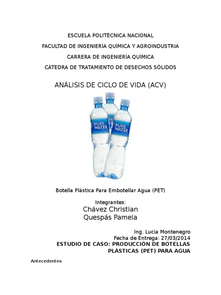 Ciclo de Vida Botella (1) El plastico Residuos