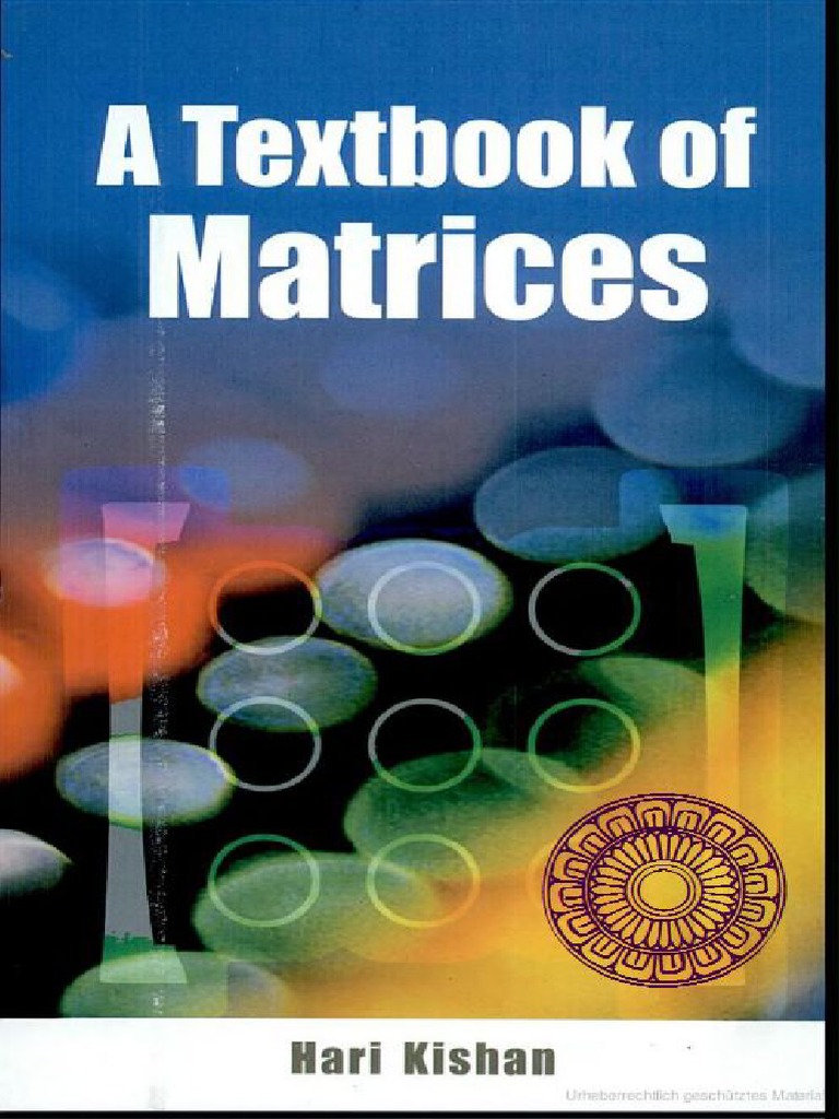A Textbook of Matrices | PDF