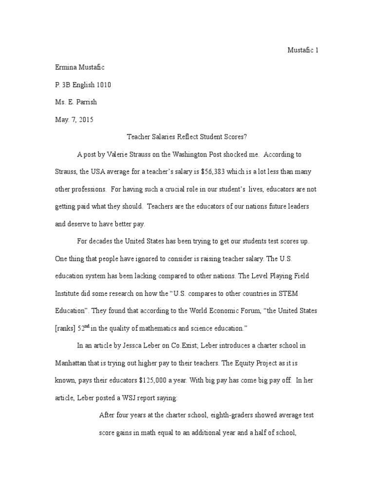 Essay about salary image