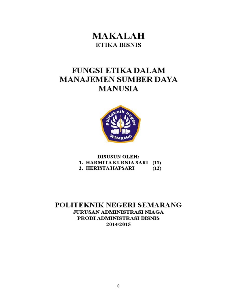 Makalah Etika Bisnis 1
