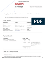 Pearson VUE - Checkout - Step 5 - Receipt PDF