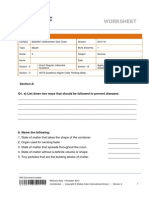 Worksheet: Q1. A) List Down Two Ways That Should Be Followed To Prevent Diseases