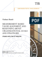 Measurement-based Value Alignment and Reasoning About Organizational Goals and Strategies