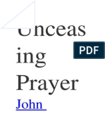 Unceasing Prayer: Spiritual Growth Through Constant Relationship With God