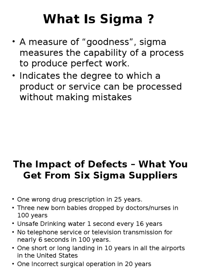 What Is Sigma | PDF | Business