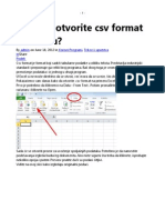 Kako Da Otvorite CSV Format U Excel-U PDF