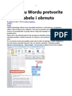 Kako Da U Wordu Pretvorite Tekst U Tabelu I Obrnuto PDF