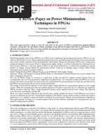 A Review Paper on Power Minimization Techniques in FPGAs