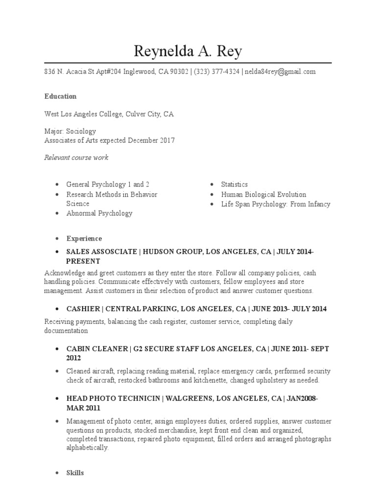 Reynelda A Rey Resume | PDF