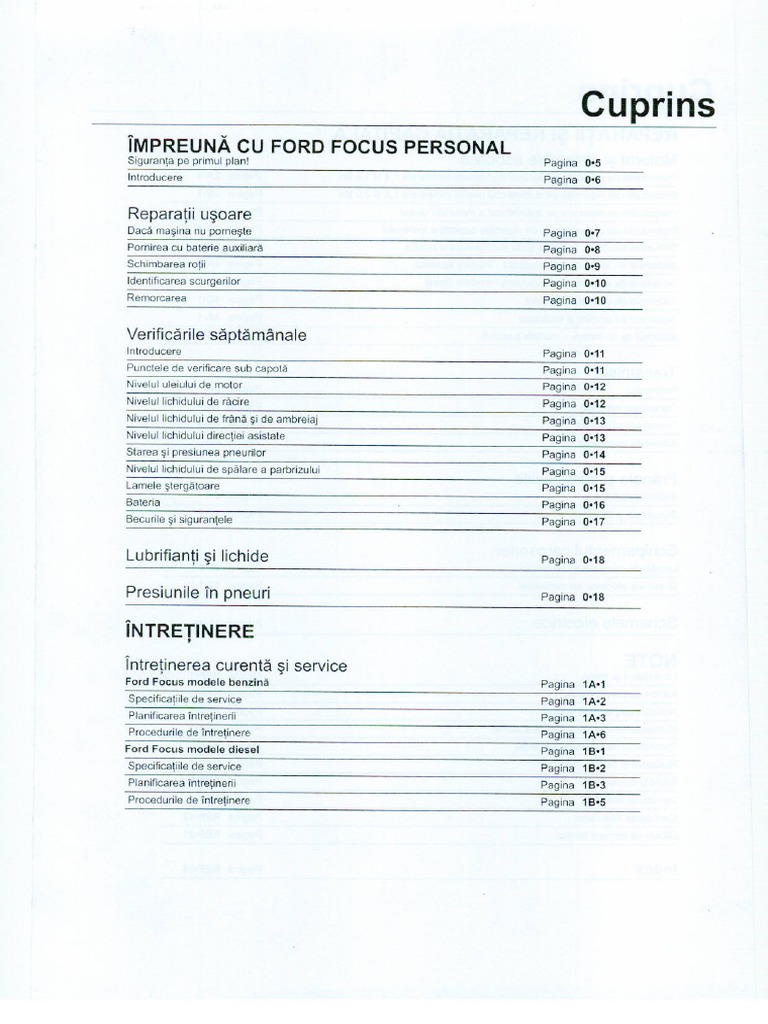 Manual Reparatii Ford Focus