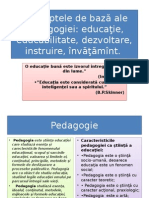 Conceptele de Bază Ale Pedagogiei