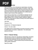 Thin Walled Pressure Vessel Design Calculation Tutorial