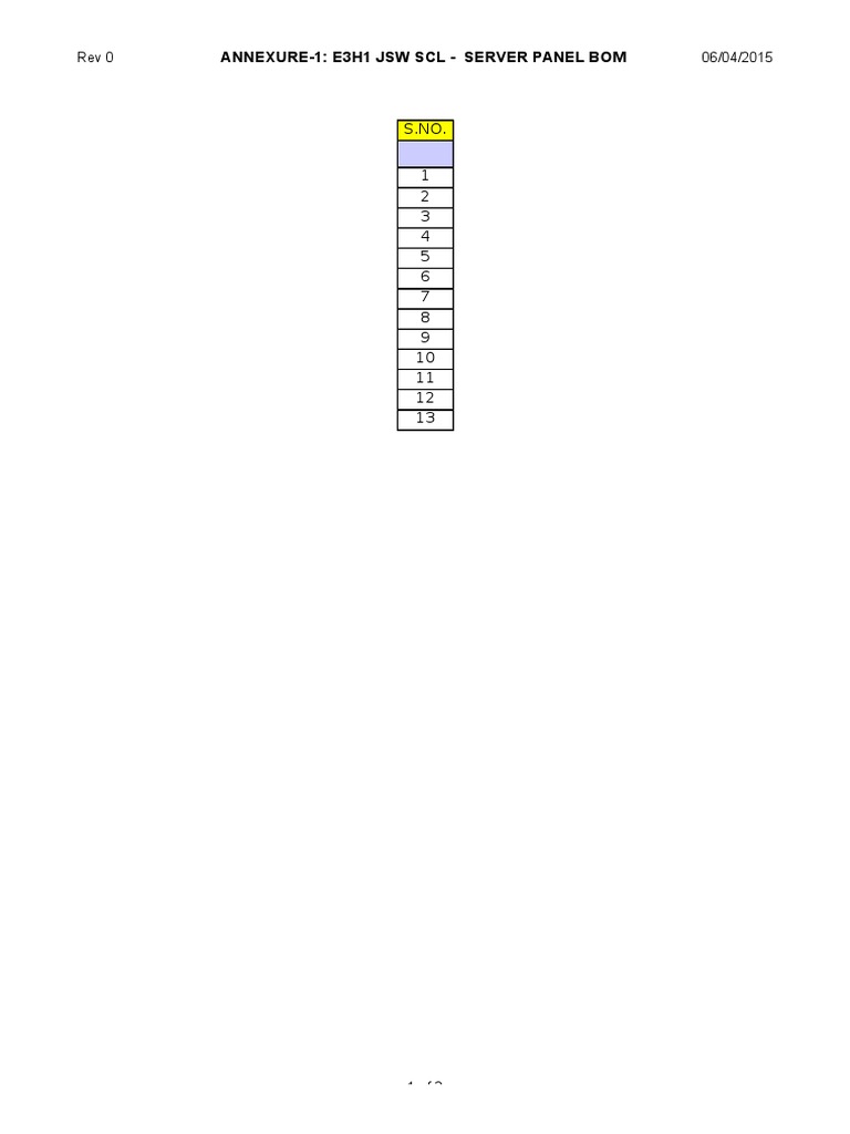 Rittal Server Panel BOM Details | PDF