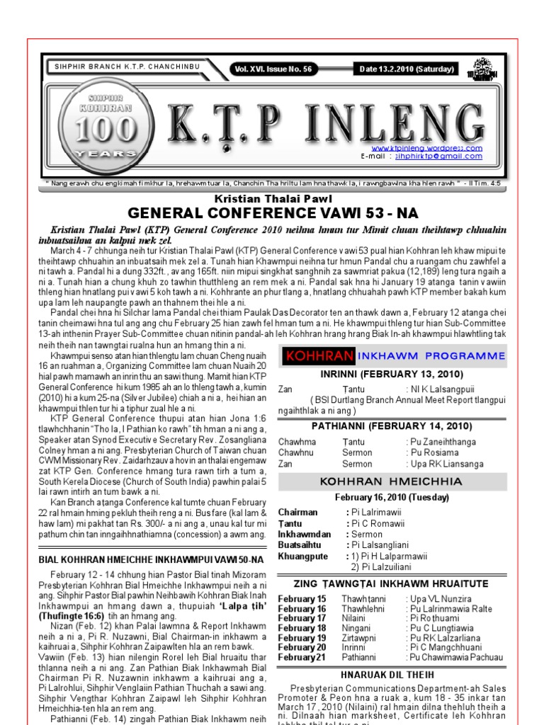 KTP General Conference 2010 | PDF