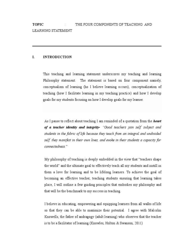 Four Components of Effective Teaching | PDF | Constructivism ...