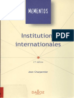 Institutions Internationales Jean Charpentier Tape