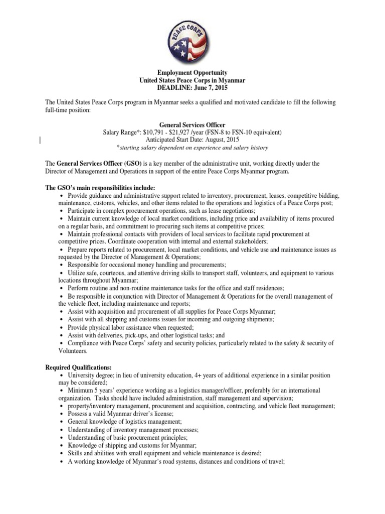aspiration essay peace corps