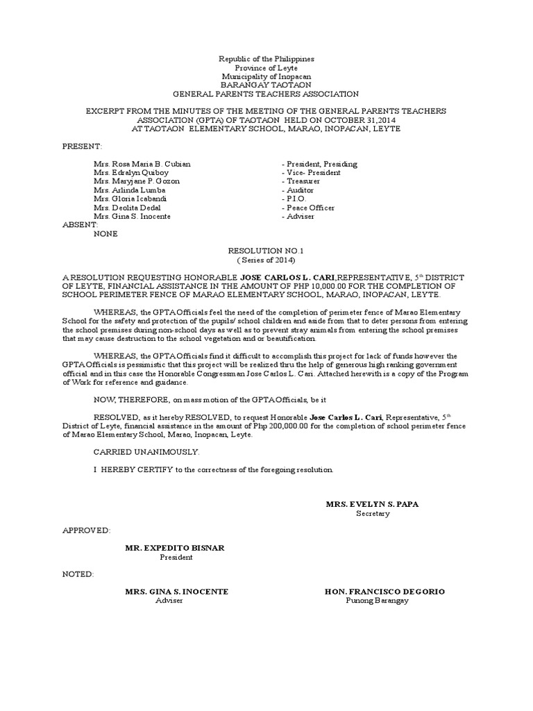 Resolution for School Fence Funding | PDF | Violence