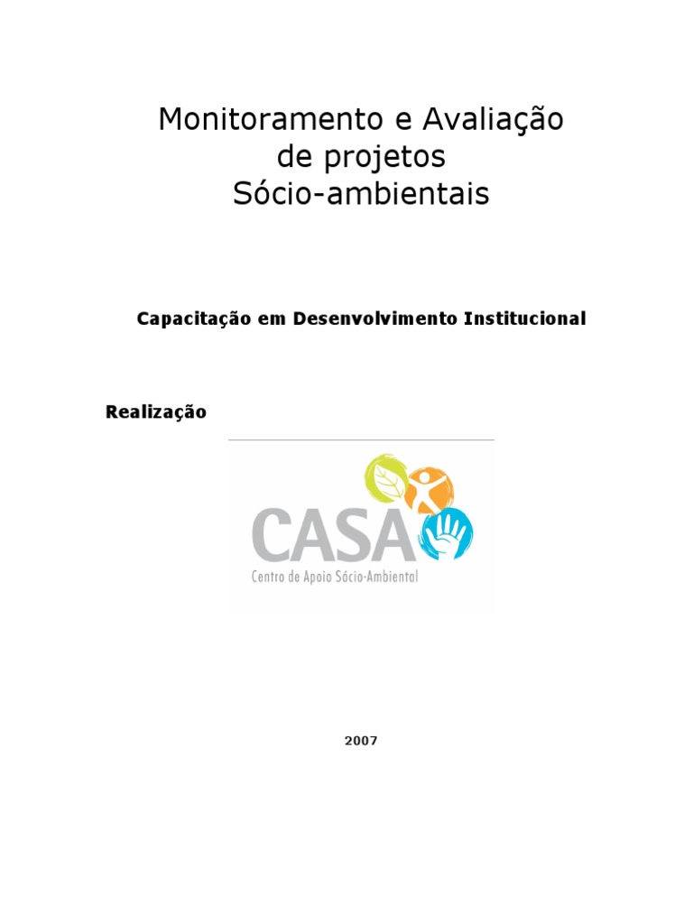 Monitoramento e Avaliação de Projetos | PDF | Economia | Aprendizado
