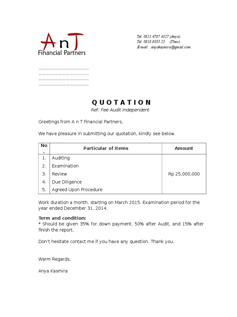 View Contoh Quotation Pics