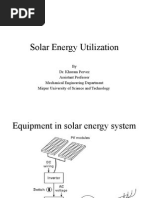 Solar Energy Utilization - Lecture 10-12 Updated