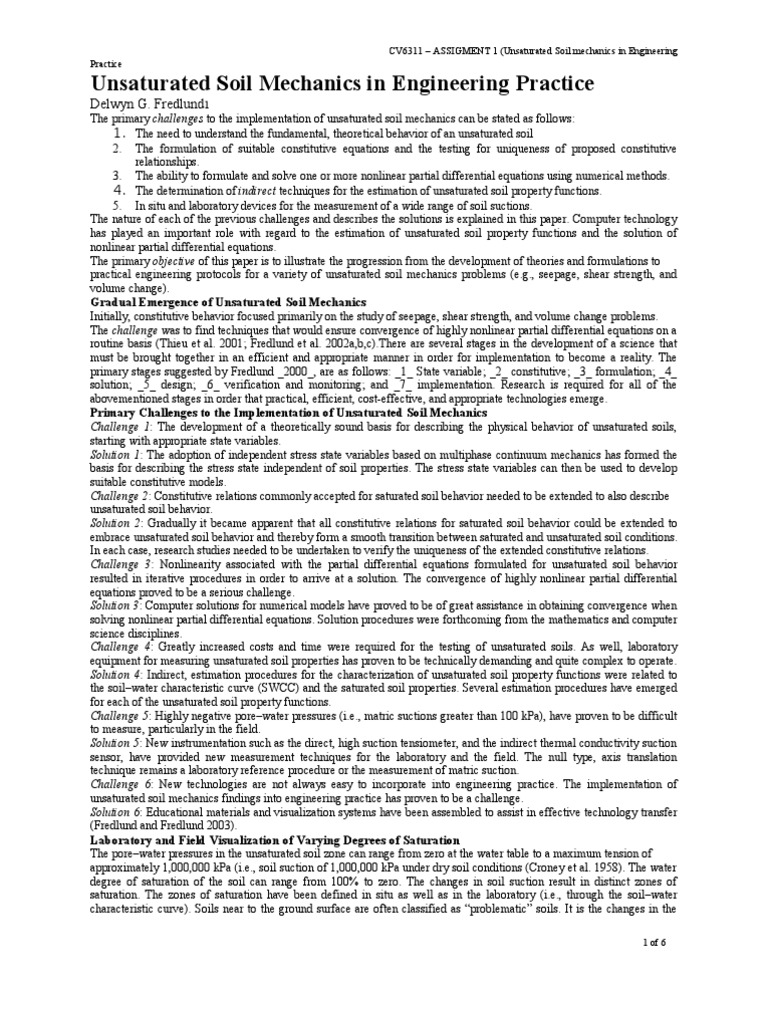 UNSATURATED SOIL MECHANICS IN ENGINEERING PRACTICE PDF intelligence overview
