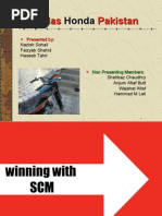 Supply Chain Activities of Atlas Honda Motorcycles Pakistan