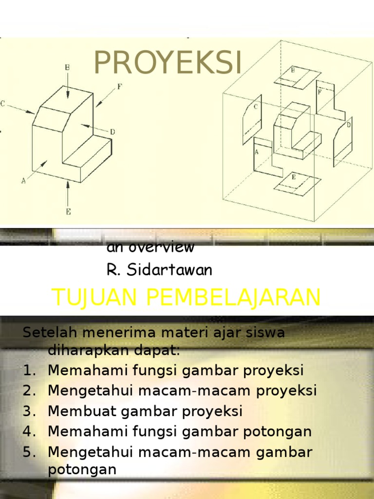 Unduh Contoh Soal Gambar Teknik Proyeksi Amerika Penjelasan Dikdasmen