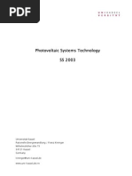 Download Photovoltaic Systems Technology SS 2003 by nawwar SN26768123 doc pdf