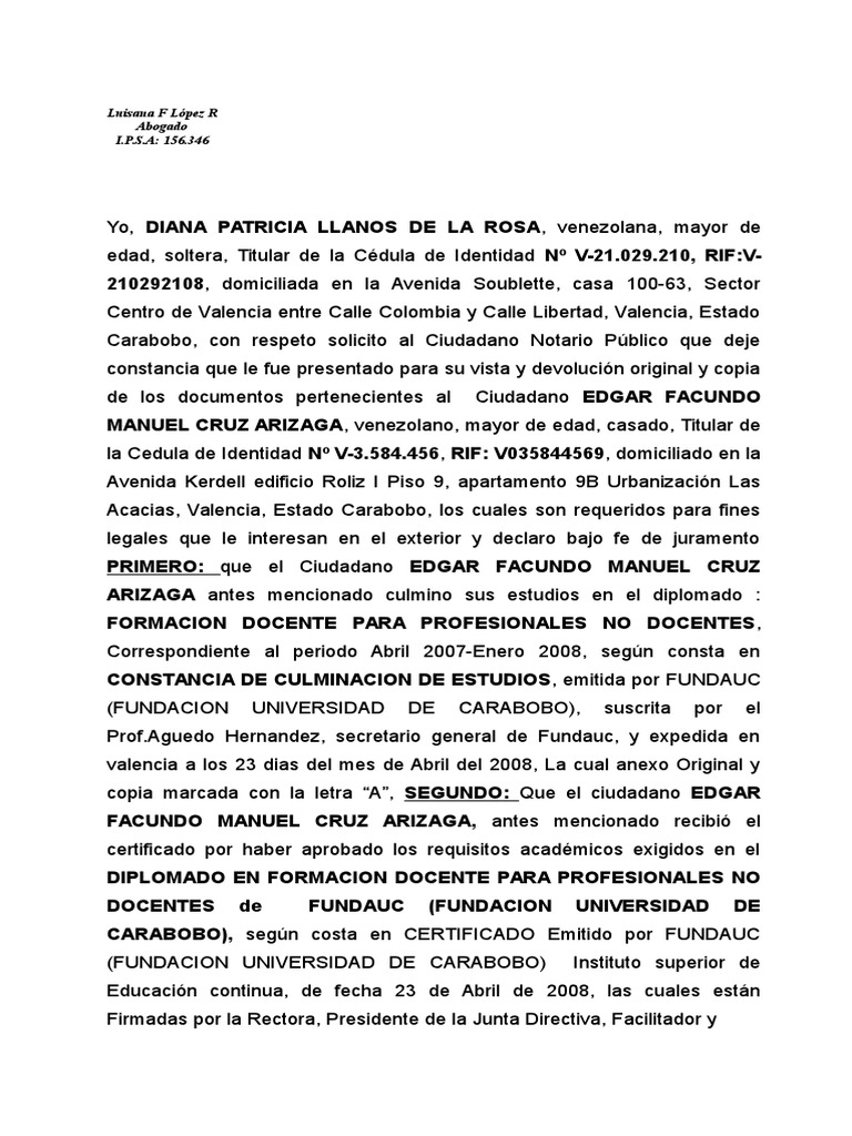 Constancia PDF Venezuela Gobierno