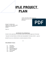 Sample Project Plan