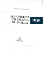 Garrido Dominguez "Origenes Del Español en America"