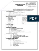 Curriculum Vitae Umair Saeed