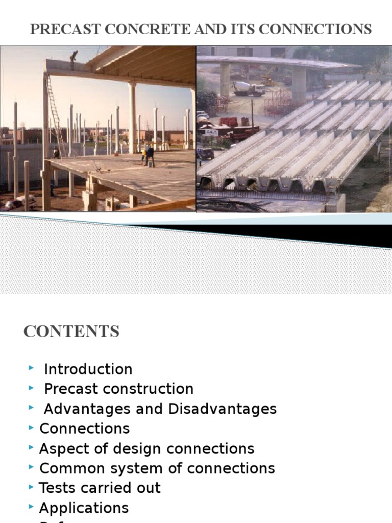 Precast Concrete Connection Overview | PDF | Precast Concrete | Concrete