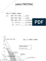 Modelo PROTRAC: Resolución gráfica de un problema de programación lineal