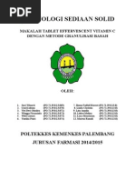 Teknologi Sediaan Solid: Makalah Tablet Effervescent Vitamin C Dengan Metode Granulisasi Basah