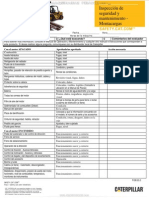 Material Tabla Chequeo Inspeccion Seguridad Mantenimiento Montacargas Caterpillar