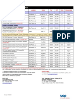 2013 UOP Training Course Schedule