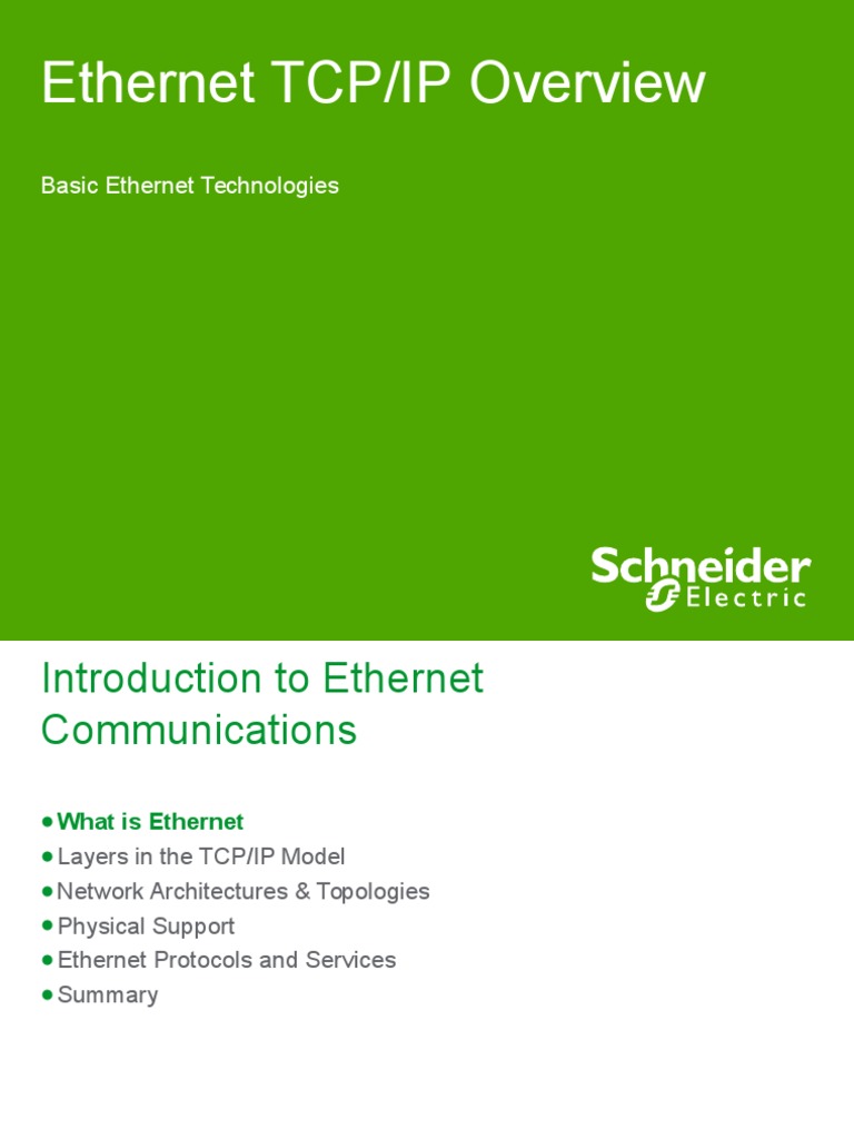 Ethernet TCP/IP Basics Explained | PDF | Osi Model | Computer Network