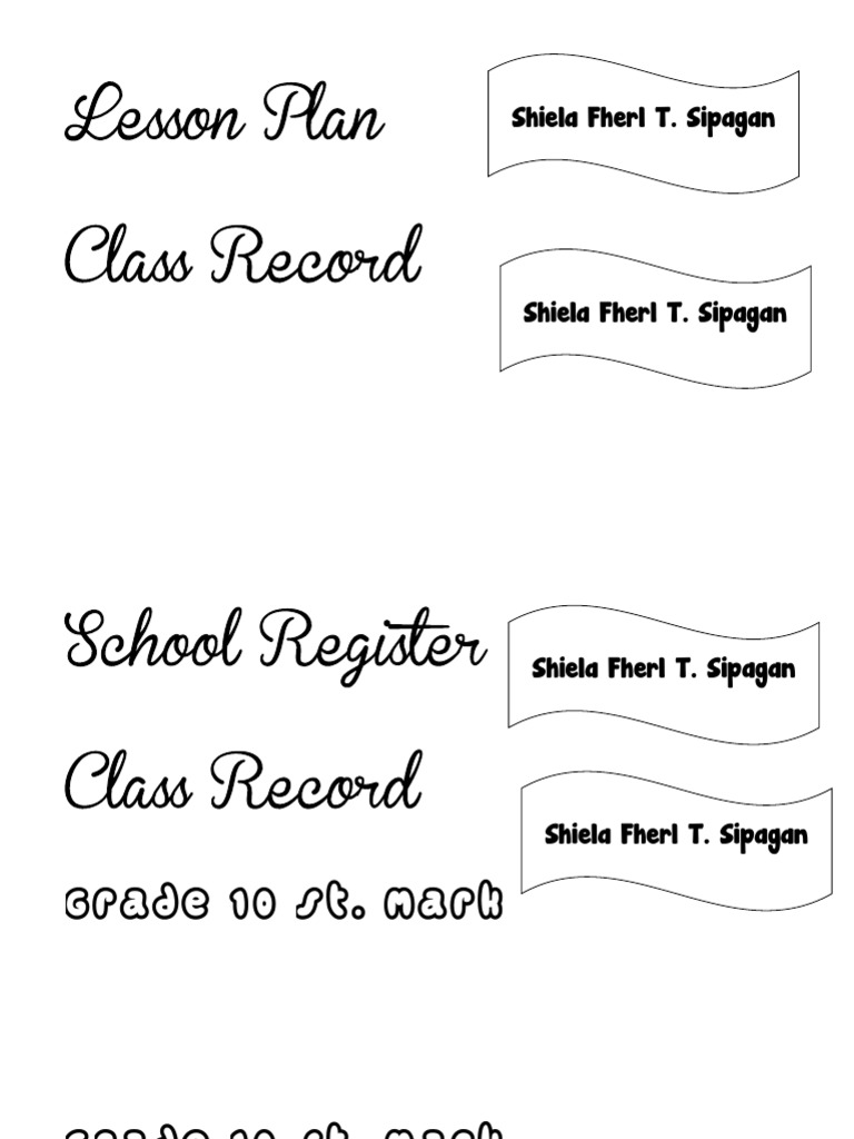 Grade 10 Class Record 2015-2016 | PDF | Language Arts & Discipline