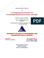 A Comparative study of customer services in ICICI and SBI.doc