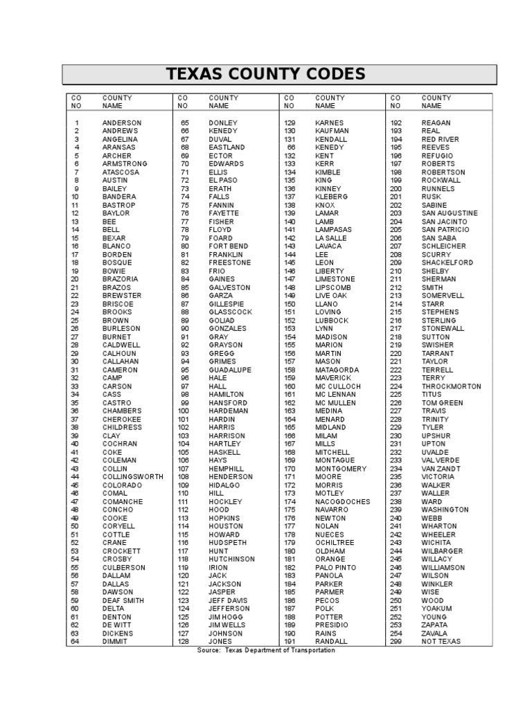 County Codes PDF