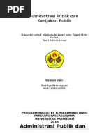 Download Tugas Teori Administrasi_Administrasi Dan Kebijakan Publik by Raditya Didit Pamungkas SN267742068 doc pdf